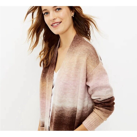 LOFT Ombré Pocket Open‎ Cardigan Size Small - Picture 9 of 9